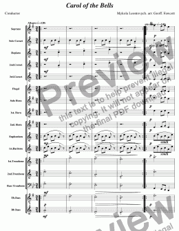 page one of Carol of the Bells (Revision)