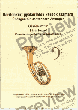 page one of Baritonkürt gyakorlatok kezdők számára/Übengen für Baritonhorn Anfanger