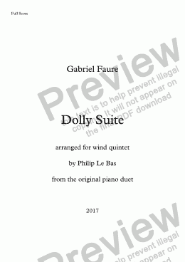 page one of Dolly Suite