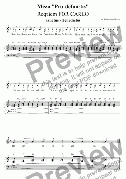 page one of Sanctus [Gregorian plainchant] (voice+piano)