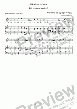 page one of Winchester New (Ride on, ride on in majesty) - Descant no.1