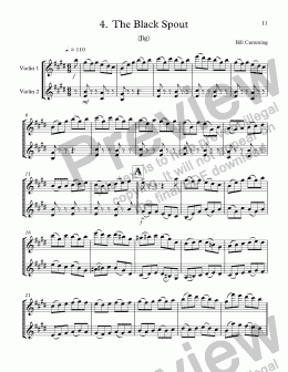 page one of 4.  "The Black Spout" (Jig) for two violins