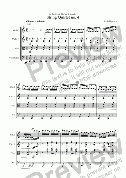 page one of String Quartet no. 4