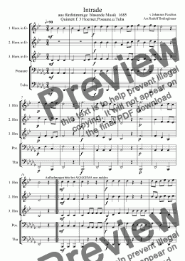 page one of Intrade f. 3 Hoerner,Posaune,Tuba