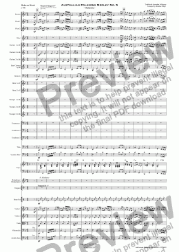 page one of Australian Folksong Medley No. 5 - Orchestra
