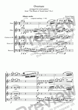 page one of Overture (Wand of Youth Mini-Suite No.1)