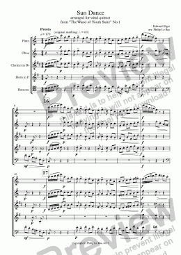 page one of Sun Dance (Wand of Youth Mini-Suite No.6)