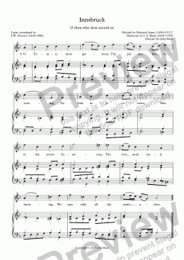 page one of Innsbruck (O thou who dost accord us) - Descant