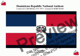 page one of Dominican Republic National Anthem for Brass Quintet