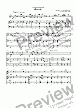 page one of Rebikoff - Mazurka for Violin and Piano