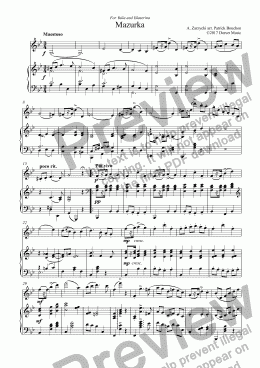 page one of Zarzycky - Mazurka for Violin and Piano