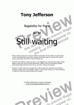 page one of Still waiting
