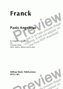 page one of Panis Angelicus