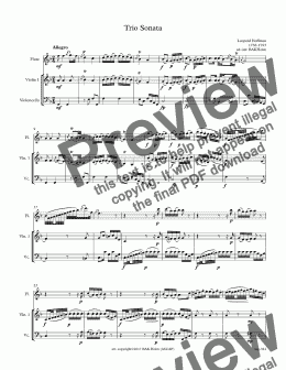 page one of Hoffman Trio Sonata (fl, vln, vc)