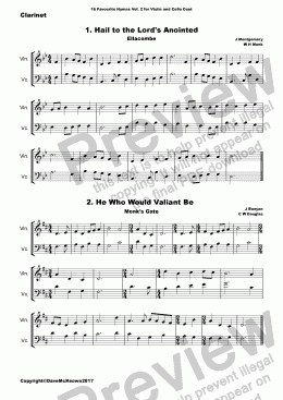 page one of 16 Favourite Hymns Vol.2 for Violin and Cello Duet