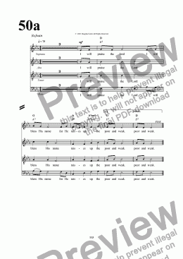 page one of Psalm 113 I Will Praise the Lord (SATB)