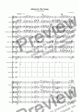page one of TCHAIKOVSKI: Album For The Young / 13. Peasant prelude