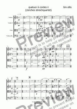page one of quatuor � cordes ii (zuriches streichquartett)
