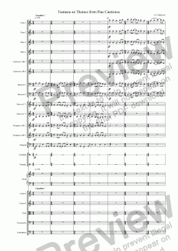 page one of Fantasia on Themes from Piae Cantiones