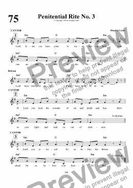 page one of Penitential Rite No. 3