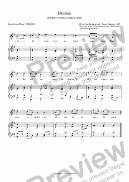 page one of Breslau (A time to watch, a time to pray) - Descant