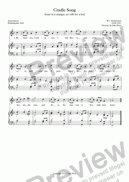 page one of Cradle Song (Away in a Manger) - Descant