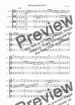 page one of String Quartet No.1