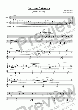 page one of Swirling Skirmish (flute & harp) [2002]