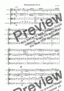 page one of String Quartet No.4