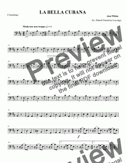 page one of La Bella Cubana Contrabajo Orquesta de Cuerda