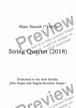 page one of String Quartet - 1st movt