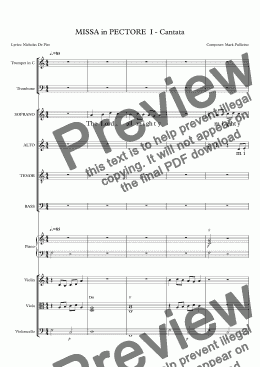 page one of Pullicino Mark, Missa in Pectore - I - SATB - Cantata