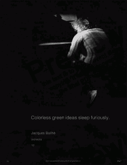 page one of Colorless green ideas sleep furiously. (orchestra)