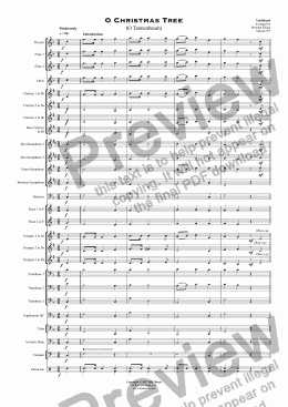 page one of O Christmas Tree (O Tannenbaum) - Concert Band