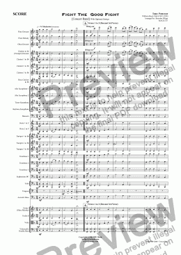 page one of Fight The  Good Fight  [Concert Band]