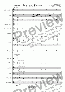 page one of The Horn Player - Horn Solo with Orchestra 