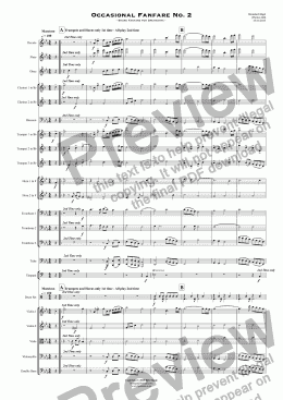 page one of Occasional Fanfare No. 2 - Orchestra