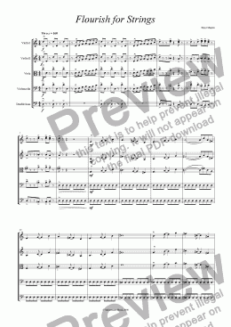 page one of Flourish for Strings