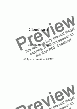 page one of Cloudburst