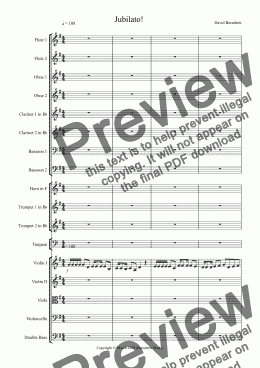 page one of Jubilato! for Orchestra