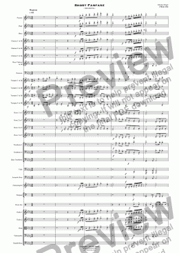 page one of Short Fanfare - Orchestra 