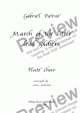 page one of March of the little lead soldiers arr. Flute Choir