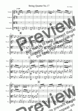 page one of String Quartet No.17
