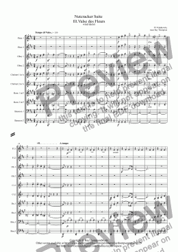 page one of Tchaikovsky: Nutcracker Suite  III.Valse des Fleurs - wind dectet