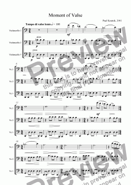 page one of Moment of Valse