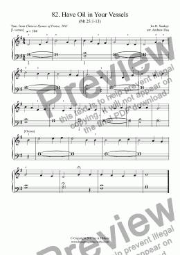 page one of Have Oil in Your Vessels - Really Easy Piano 82