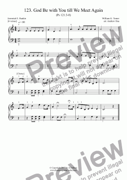 page one of God Be with You till We Meet Again - Really Easy Piano 123