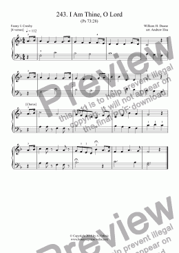 page one of I Am Thine, O Lord - Really Easy Piano 243