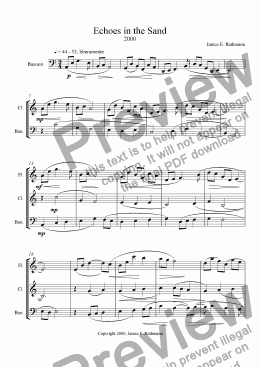 page one of Echoes in the Sand (WW trio)
