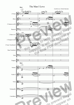 page one of G. Gershwin - The Man I Love for Orchestra